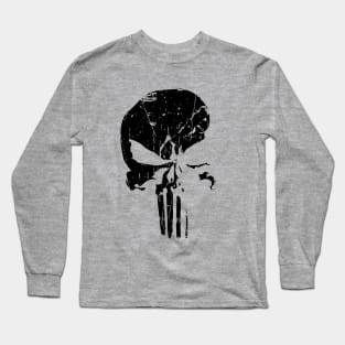 Revenge - Black Skull Paint Ink Splat Long Sleeve T-Shirt